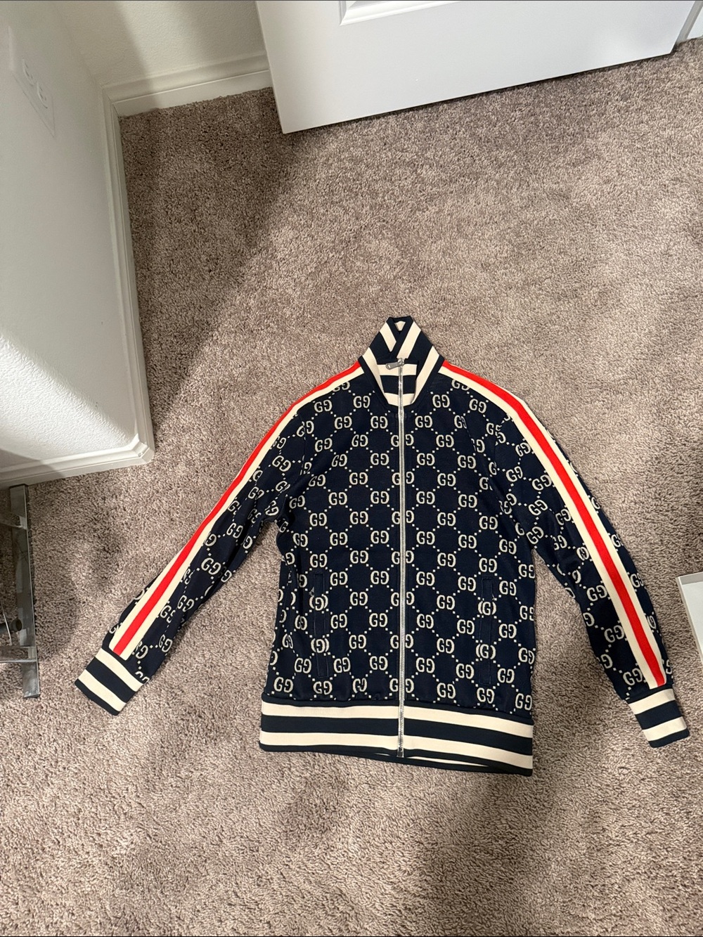Gucci Navy Blue Zip Up
